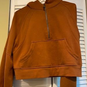 Roasted brown Scuba Oversized 1/2 Zip Hoodie Lululemon